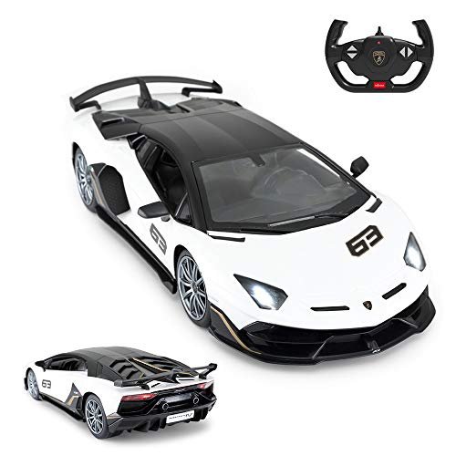RASTAR Lamborghini RC Body 1 14 Scale Aventador SVJ Remote Control Car White 2 4GHz Super RC Sport Racing Toy for Kids Boys Gifts