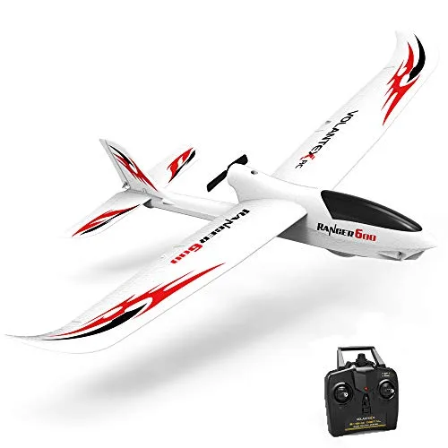 VOLANTEXRC Ranger600 Stunt Radio Control RC Plane 4CH with 6 Axis Gyro 3 Flight Modes Easy to Fly for Beginners Boys Adults Off White