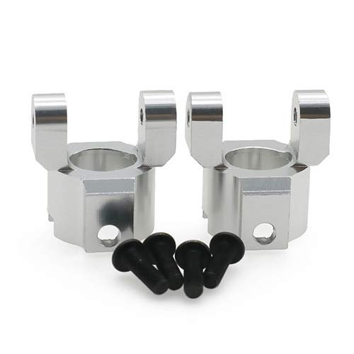 RC Willey Utah Furniture Warehouse 2Pcs Alloy Front C Hub Carrier Axle Housing End Set for Hpi Venture Fj Cruiser Crawler 1/10 Scale Model Car Silver