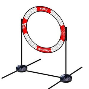 Red Round RC Drone FPV Racing Gate with Adjustable Base for 3 Inch Tiny Whoop Micro FPV Drones