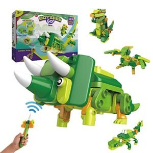 BOTZEES GO Magic RC Airplane Building and Electric Remote Control STEM Toys for Kids Ages 3+ with RC Magic Stick