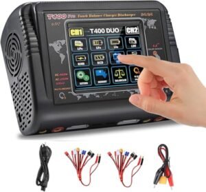SkyRC T200 Dual Channel RC Lipo Battery Charger with Touchscreen LCD 200W AC 400W DC 12A×2 Fast Charging Smart Balance Charger for Understanding RC Lipo Batteries