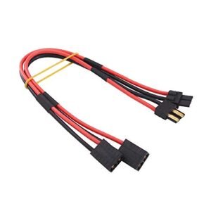 OliRC 2pcs TR Male to FM Adapter Extension Wire 14awg 30cm for RC Battery C158 2