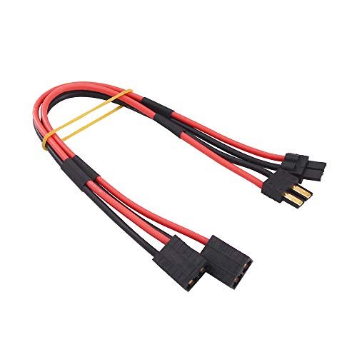OliRC 2pcs TR Male to FM Adapter Extension Wire 14awg 30cm for RC Battery C158 2