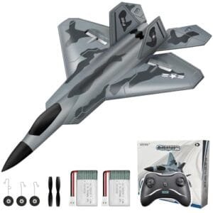 HAWKS WORK 2 CH RC Airplane F 22 Plane Ready to Fly 2.4GHz Remote Control Electric RC Plane for Beginners