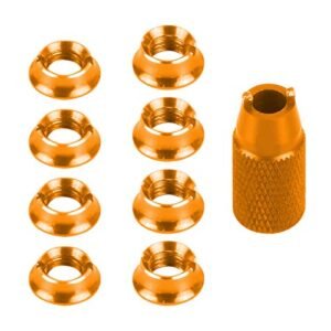 FEICHAO 8Pcs Radio Transmitter Switch Fixed Nut Installation Spanner Compatible with Milwaukee M18 RC 0 Radio RadioLink Futaba JR Frsky T8FG T14SG T18sz T16sz Golden