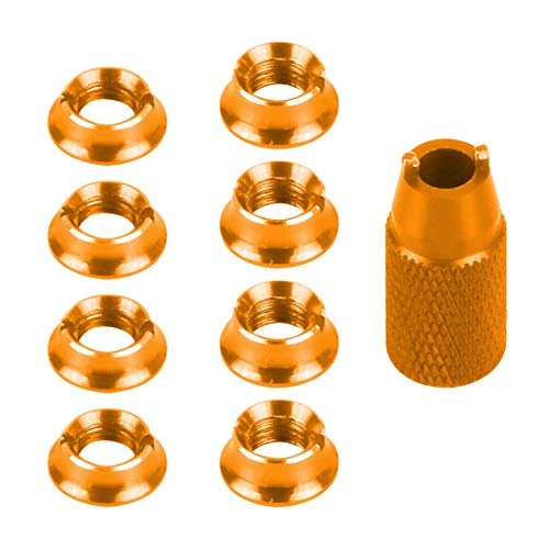 FEICHAO 8Pcs Radio Transmitter Switch Fixed Nut Installation Spanner Compatible with Milwaukee M18 RC 0 Radio RadioLink Futaba JR Frsky T8FG T14SG T18sz T16sz Golden