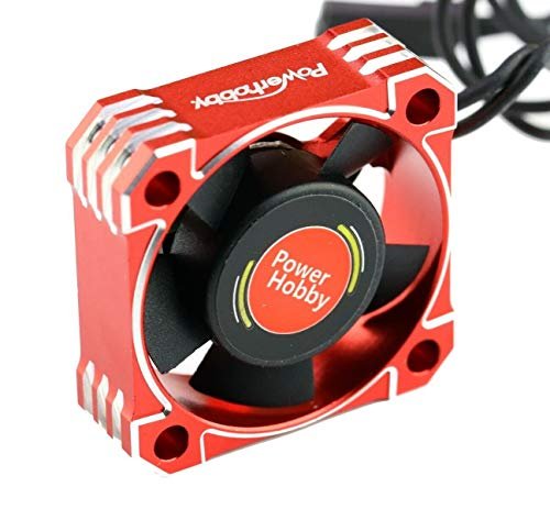 Powerhobby 30mm Tornado High Speed Aluminum RC Cooling Fan for Blitz RC Tornado Helicopter 30x30x10mm Red