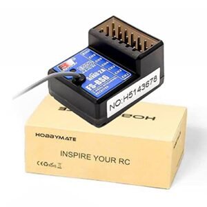 HOBBYMATE Flysky FS-BS6 Receiver for FS-GT5 Rc Car Radio Transmitter/Remote Controller, 6 Channels with Gyro Stabilization System