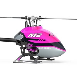 Electristar RC Plane OMPHOBBY M2 V2 Dual Brushless Motors Direct Drive 6CH 3D Helicopter Adjustable Flight Controller All Metal Servo Housing BNF Purple