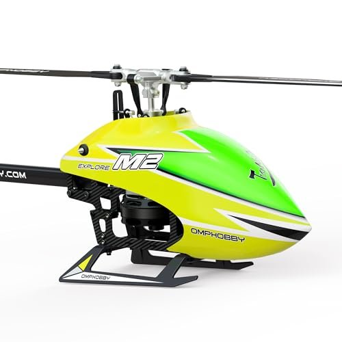 OMPHOBBY M2 Explore 3D RC Helicopter World Champion Dual Brushless Motor Direct Drive 6CH Outdoor BNF No Controller Yellow