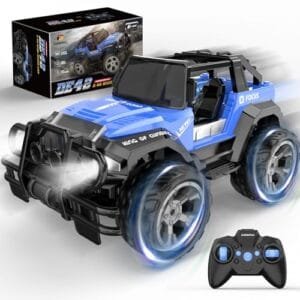 DEERC DE45 RC Cars Remote Control Car 1 18 Scale 2 4Ghz Off Road All Terrain SUV Toy with LED Lights and Storage Case for Kids Boys Girls Teens