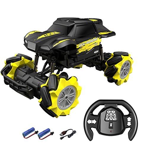 DoDoeleph 1/16 Scale RC Truck Bodies Remote Control Rock Crawler 2.4 GHz 4WD All Terrain Monster Truck with 2 Batteries for 60 Minutes Playtime