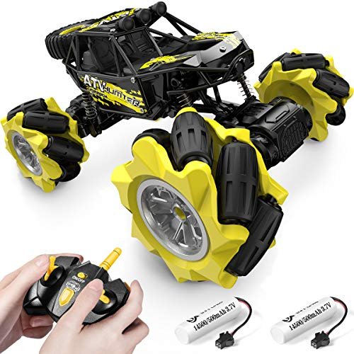 DoDoeleph RC Car Monster Trucks 1/20 Scale Metal Frame 4WD 2 4Ghz Remote Control Stunt Car with 360 Rotating Capability for Kids Ages 4 to 10