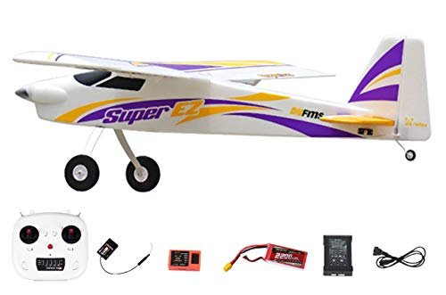 FMS Super EZ Trainer V4 RTF Floats RC Plane for Adults 1220mm Wingspan with Reflex Gyro System Ready to Fly