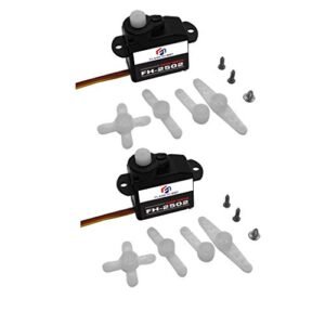 FLASH HOBBY 2PCS Plastic Gear Servo FH2502 2G Micro Servo Kit for RC Airplane Body Kit Helicopter Car Boat Robot Parts