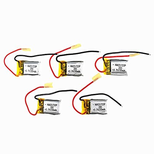 Fast Lane RC Helicopter FA 005 Replacement CBB 3.7V 150mAh Lipo Battery 5 Pack for Syma S107 S107G