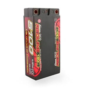 Gens ace 2S Lipo Battery Redline Series 5100mAh 7.6V 130C 2S2P HardCase HV Shorty Lipo Battery for RC Cars