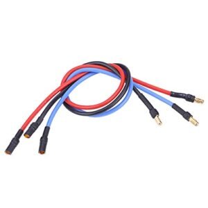 Dilwe 3Pcs/Set ESC Extension Cable,Silicone Electronic Speed Controller ESC Motor Cable with 3.5mm Banana Connector RC Accessory
