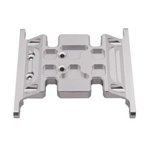 Treehobby Aluminum Alloy Gearbox Base Center Frame Brace Transmission Skid Plate Upgrade for GTA SA RC Car Axial SCX10 1/10 Rock Crawler Silver