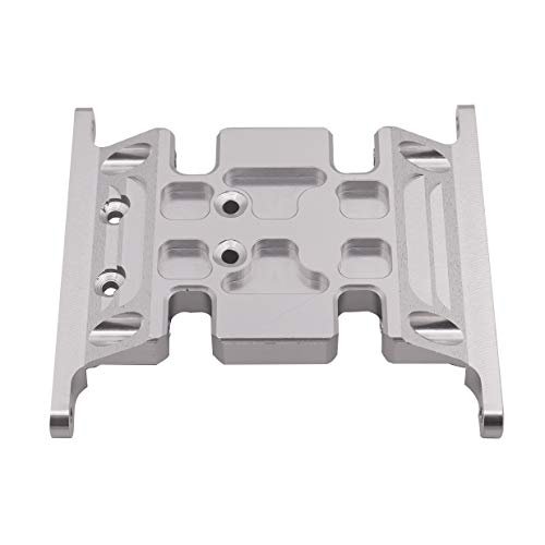 Treehobby Aluminum Alloy Gearbox Base Center Frame Brace Transmission Skid Plate Upgrade for GTA SA RC Car Axial SCX10 1/10 Rock Crawler Silver