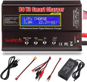 ICQUANZX B6 V3 Lipo Charger for ZOP Power Li Poly RC Battery 1 6S LCD Display with Power Supply