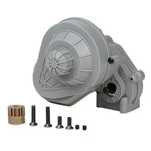 INJORA Complete Gearbox Transmission with Gears Set for 1/10 RC Car Bag Axial SCX10 SCX10 II 90046 Upgrade Part Grey Complete Gearbox