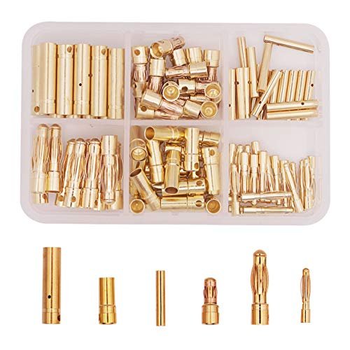Treehobby 100PCS 2mm 3.5mm 4mm Male Female Gold Banana Plug Bullet Connector for RC Battery ESC Motor Wire Plug Find Dryers at RC Willey