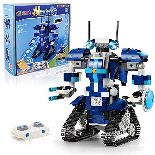 Yerloa RC Tank Robot Building Kit 405 Pcs Remote and APP Control STEM Toys for Kids Ages 6 12