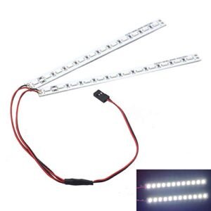 Vgoohobby RC Car Chassis Plans 24Leds Aluminum Decorative Dazzle LED Strip 6V for HSP HPI Recat Racing 1/8 1/10 RC Car Crawler Buggy Truck White