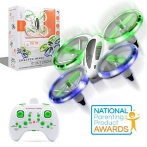 SHARPER IMAGE 2.4GHz RC Glow Up Stunt Drone Mini Remote Controlled Small RC Jet Plane with LED Lights for Kids and Beginners