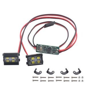 ShareGoo RC Double Headed 4LEDs Light Bar Roof Lamp for Crawler King RC Truck Traxxas TRX4 Axial SCX10 90046 RC4WD D90