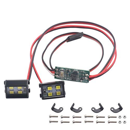ShareGoo RC Double Headed 4LEDs Light Bar Roof Lamp for Crawler King RC Truck Traxxas TRX4 Axial SCX10 90046 RC4WD D90