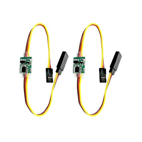 GRP Tires RC Servo Signal Reverser 2Pack 2.4V to 24V 5A Rotation Inverter for Aircraft Airplane Steering Gear Servos