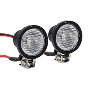 INJORA RC Headlights LED Spotlight for MST RC Car 1/10 Scale Crawler Axial TRX4 TRX6 SCX10 90046 Wraith RR10 Redcat Adjustable Round Lights