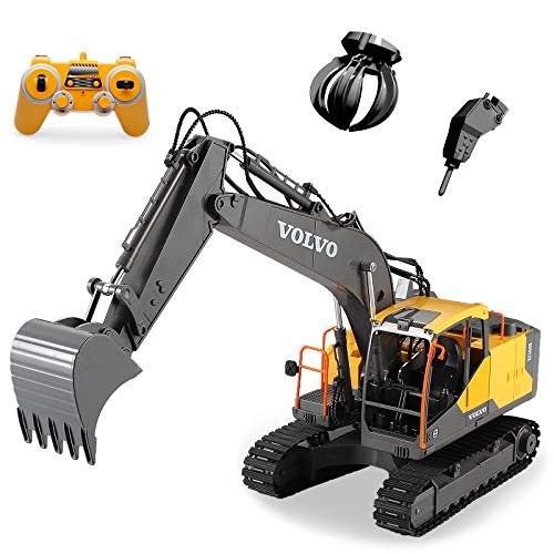 Mostop 1/64 Scale RC Truck Remote Control Excavator 3 in 1 Construction Vehicle with Sound and Light