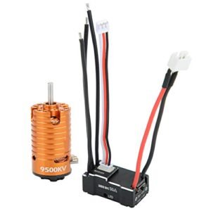 VGEBY Motor ESC Set for RC Willey Sacramento Locations 1410 Brushless Motor with 18A ESC Orange9500KV