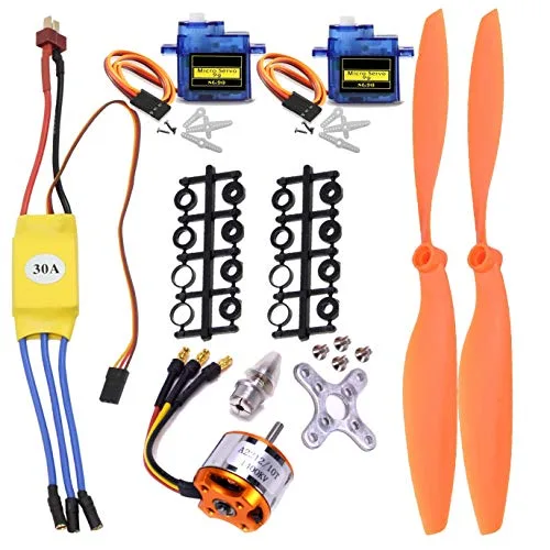 abcGoodefg A2212 1400KV Micro Brushless Motor RC with 30A ESC SG90 Servo 8060 Propeller Set for Drones and Aircraft