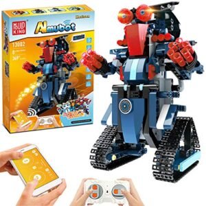 STEM Robot Building Kit for Kids Educational Remote Control Toy with App Dark Blue