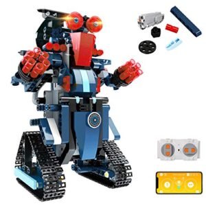 Aukfa STEM RC Bulldozer Build Kit App and Remote Controlled Engineering Toy for Kids Ages 8 and Up