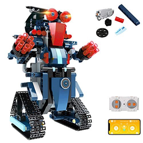 Aukfa STEM RC Bulldozer Build Kit App and Remote Controlled Engineering Toy for Kids Ages 8 and Up