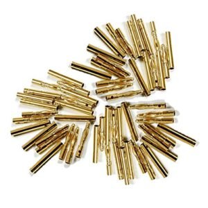 JFtech 30 Pairs 2 0mm Gold Bullet Banana Connector Plug for Caliber 30 RC Helicopter ESC Motor