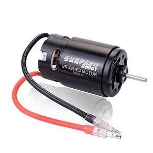 Hobao RC Truck 550 12T Brushed Motor for 1/10 Short Course Trucks Compatible with Traxxas Slash ARRMA Redcat and More
