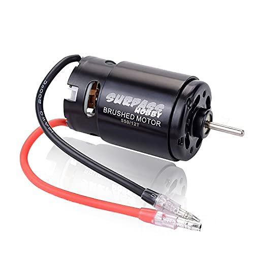 Hobao RC Truck 550 12T Brushed Motor for 1/10 Short Course Trucks Compatible with Traxxas Slash ARRMA Redcat and More