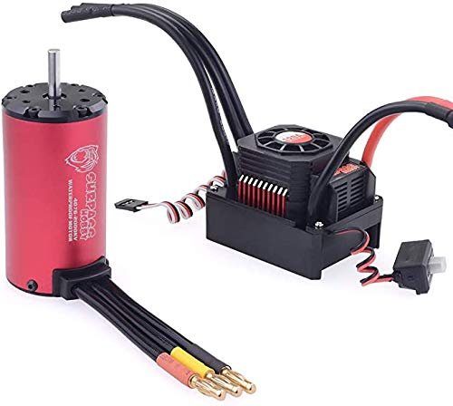 HobbyWing Waterproof Brushless Motor and ESC Combo 6S 150A with 4076 2000KV Motor Perfect for RC Car Tires and Rims Upgrades