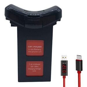 Beacon Pet Upgrade 7.4V 4100mAh Replacement Lipo Battery Part Compatible with Holy Stone HS100 SJRC S70W RC Dorne Quadcopter