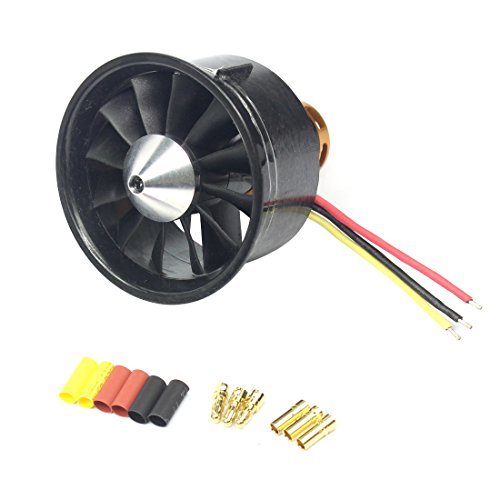 QXMOTOR QF2822 Brushless Motor 2200kv 64mm 12Blade EDF Ducted Fan for SR 71 RC Model Airplane 6S Battery