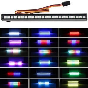 Build RC Car Kit with RC LED Light Bar Roof LED Lamp Kit 20 Light Modes Control 155mm for TRX4 TRX6 D90 HSP Redcat RC4WD Tamiya Axial SCX10 HPI DIY RC Car Crawler Truck