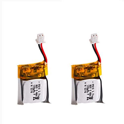 Venom RC Battery Pack 2 Pack 3.7V 100mAh Lipo Battery for WLtoys V272 Cheerson CX10 Mini Quadcopter Estes Proto X Syncro X Drone