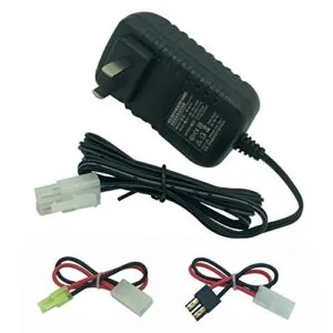 RC Drift Car Battery Charger for NiMH NiCd Battery Packs 9.6V 7.2V 8.4V with Tamiya Plug Compatible with Traxxas and Airsoft Batteries